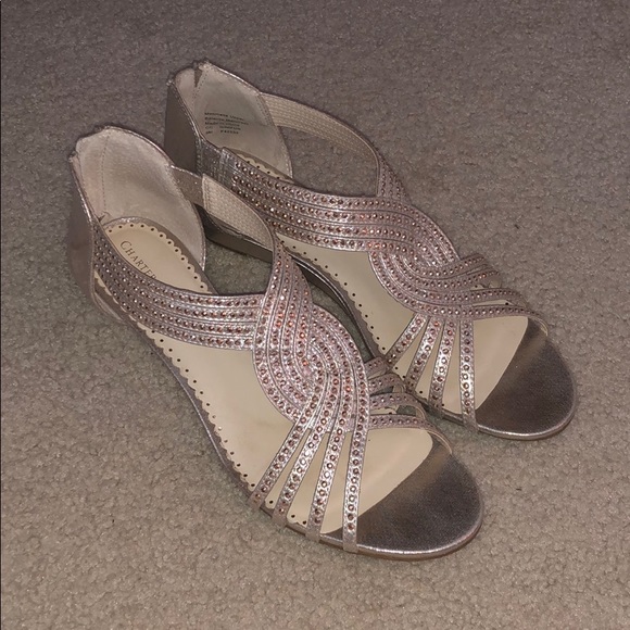 Gold Charter Club Ginifur Wedge Sandals/Wedge Heels - Picture 4 of 7